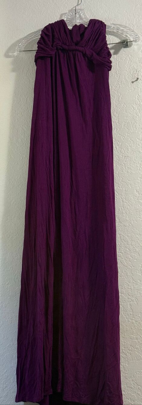 Max & Cleo Goddess Gown  Size L   Empire Maxi Dress halter open back